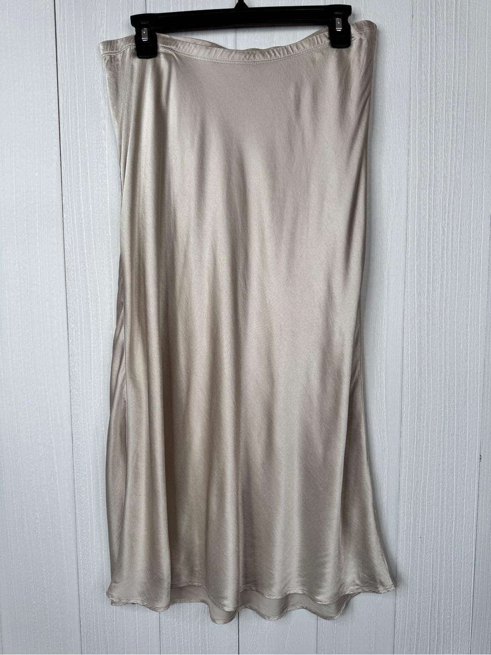 Michael Stars Women's Satin Slip Midi Skirt in Champagne
